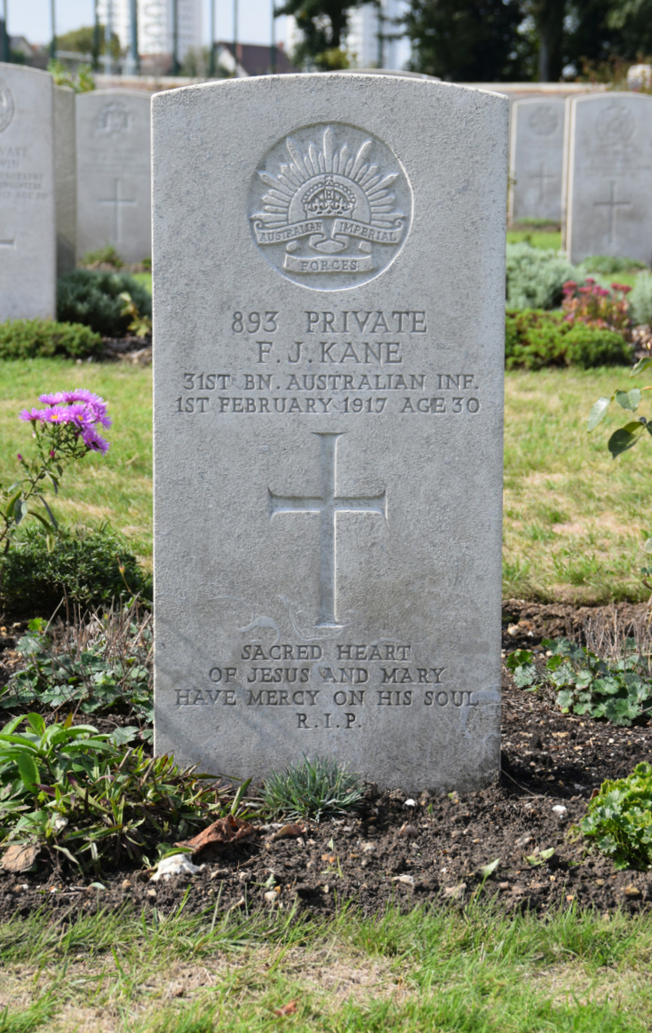 KANE Francis John – Bendigo Remembers those who died in World War One